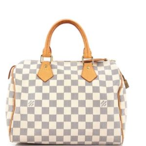 LOUIS VUITTON SPEEDY 25 Damier Azur - ENTRUPY COA+Dustbag tag included.